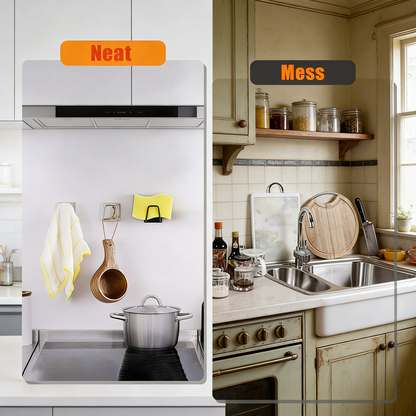 Adhesive Kitchen Sink Sponge Holder, No-Drill Stainless Steel Organizer Hook