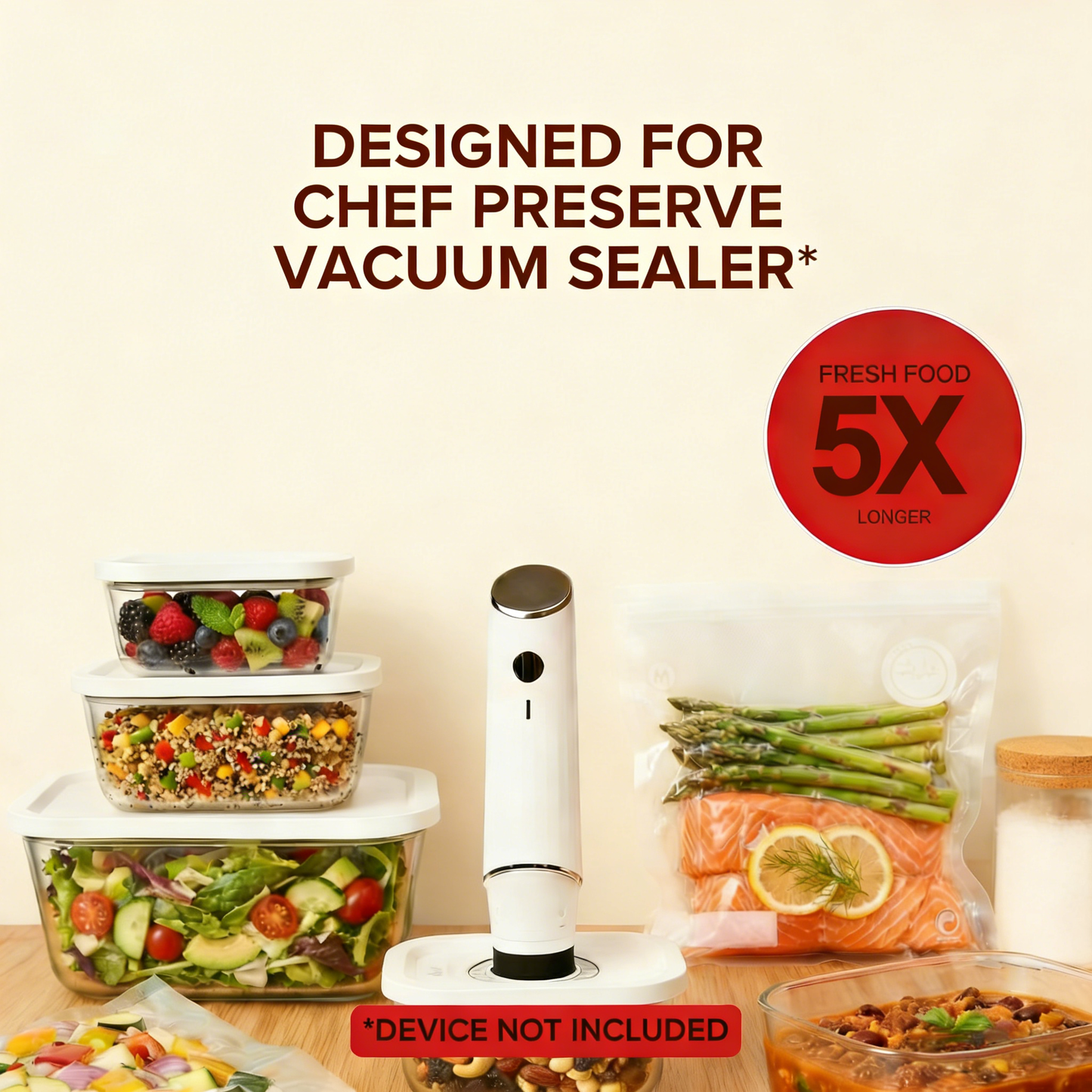 Vacuum Sealing Glass Food Containers Set, Leak-Proof Meal Prep Bowls