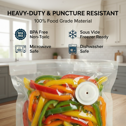 SageLiving  Handheld Vacuum Sealer Kit with Glass Containers & Reusable Bags, Food Freshness Bundle