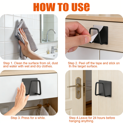 Adhesive Kitchen Sink Sponge Holder, No-Drill Stainless Steel Organizer Hook